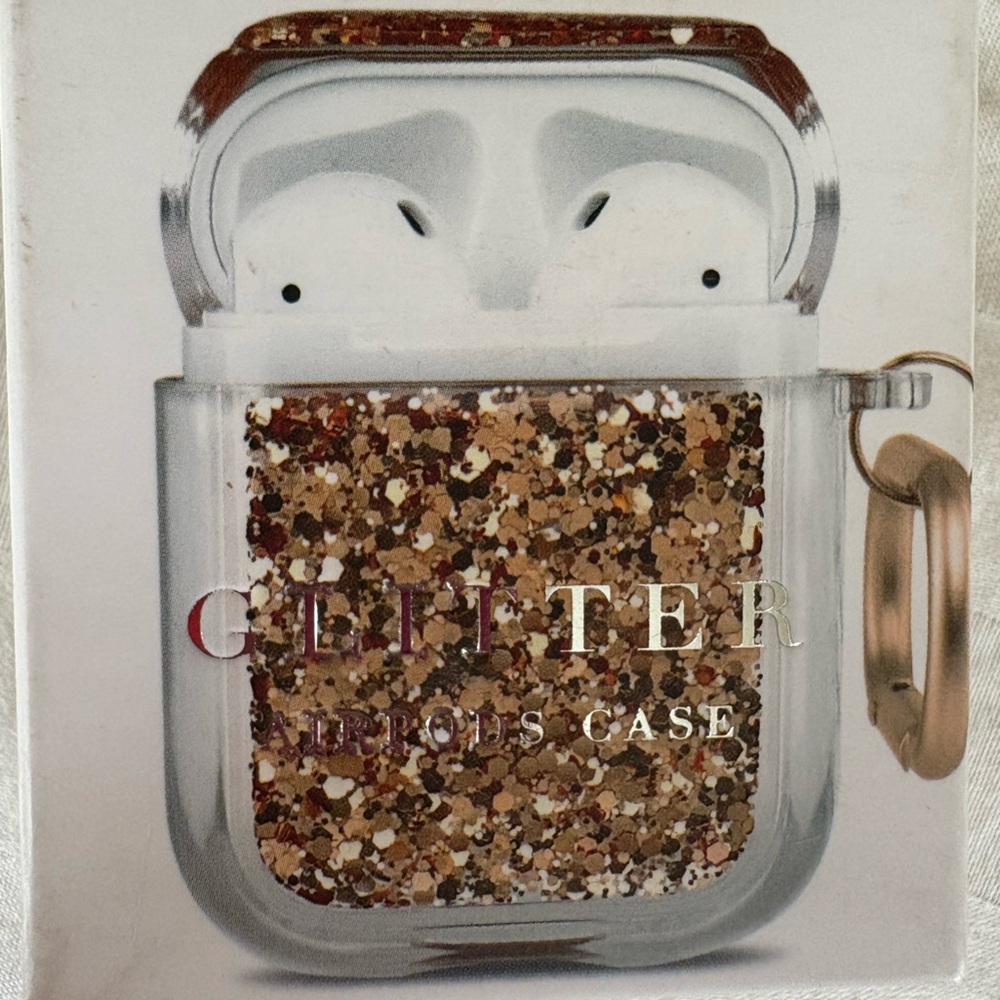 Gold Glitter AirPod Case - Luxurious Sparkle